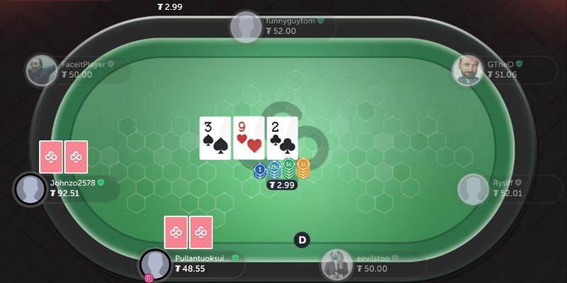 Vòng cược trong poker dragon